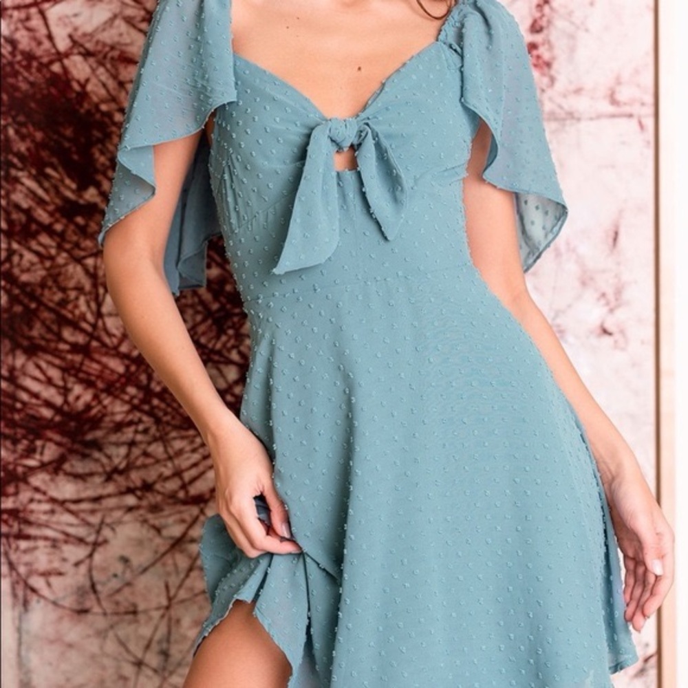 Lulus Flutter Sleeve Dress